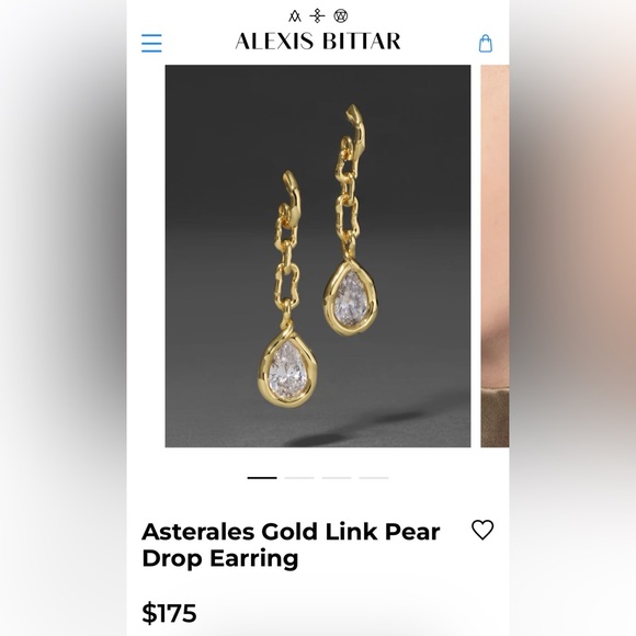 Alexis Bittar Asterales Gold Link Pear
Drop Earring - Picture 7 of 7